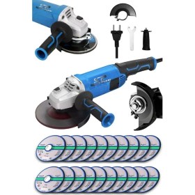 Resim Usa 1500 Watt Bakır Sargı Devir Ayarlı 115-125 mm Avuç Içi Spiral Taşlama Makinası 20 Taş Hediyeli 
