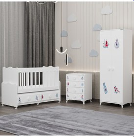 Resim Elegant Yıldız 2 Bebek Odası Takımı - Denizci Beyaz 