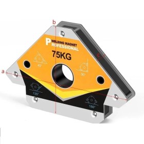 Resim Schulzz 75 kg Açılı Güçlü Manyetik Kaynak Lehimleme Gönye Tutucu 