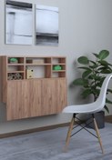Resim DEKORFİM Kardelen Pratik Katlanır Portatif Raflı Katlanır Safir Kırma Masa 