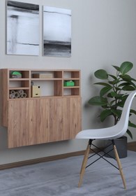 Resim DEKORFİM Kardelen Pratik Katlanır Portatif Raflı Katlanır Safir Kırma Masa 
