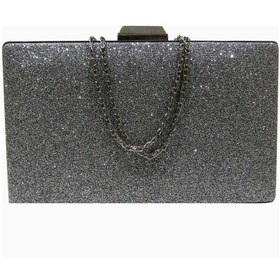 Resim Portföy & Abiye Çanta Füme Kum Simli -1753 Füme 