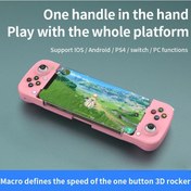 Resim Pembe-tip-c Oyun Konsolu Teleskopik Cep Telefonu D3 Gamepad Pubg Android İos Nss Cadı Ps4 Için Bluetooth5.0 Kablosuz Oyun Denetleyicisi 