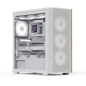 Resim Aerocool D501a White 850w 80+ Gold, 4x12cm A-rgb Fanlı, Ahşap Ön 