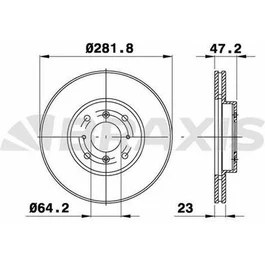 Resim Braxis AD1079 Ön Fren Disk Aynası Honda Civic 1.8ı DF4908 