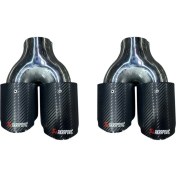 Resim Akrapovič 90 mm Çiftli Egzoz Ucu | Sağ & Sol Takım – Sportif & Premium 