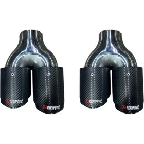 Resim Akrapovič 90 mm Çiftli Egzoz Ucu | Sağ & Sol Takım – Sportif & Premium 