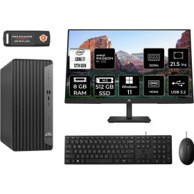 Resim Hp Pro Tower 400 G9 Intel Core I7 12700 8gb 512GB SSD RX550/4GB 21.5" Fhd Monitör W11H 6U3M9EA Masaüstü Bilgisayar & Per4 USB Bellek 6U3M9EAMNT1352 