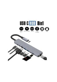 Resim 8 in 1 Ethernet SD - USB Type-C - Hub - HDMI Girişli Macbook Çevirici 