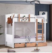 Resim Ranza Asya Ayrılabilir Çekmeceli Ranza - Beyaz Ceviz 