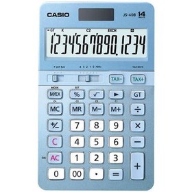 Resim Casio JS-40B-BU Mavi Profesyonel 14 Hane Masa Üstü Hesap Makinesi 