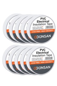 Resim Günsan 10 Adet Günsan Beyaz İzole Bant 0.13X18MMX10M 