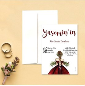 Resim Yarendavetiyeotuz9 100 Adet Beyaz Zarflı Davetiye (486092018)-Değer 1-Değer 2 