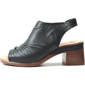 Resim Beety 69.12114 Hakiki Deri Siyah Topuklu Kadın Sandalet Siyah 