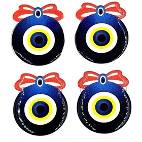 Resim BsElektronik Nazar Boncuğu 4'lu Damla Sticker - Nazar Boncuğu Damlar Sticker 4'lu Takım 