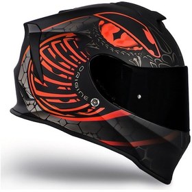 Resim Dinamo Fighter Mat Siyah-antrasit-kırmızı Kask C1 Siyah 