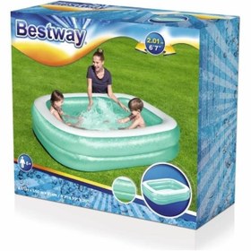Resim Nessiworld Bestway Büyük Dikdörtgen Aile Havuzu 201x150x51cm 