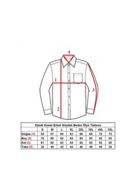 Resim Lila Armür Desenli Rahat Kesim Uzun Kol Erkek Gömlek Tek Cepli Klasik Regular Fit 001 