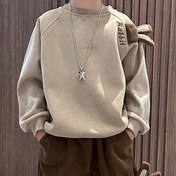 Resim 2025 Erkek Çocuk Kadife Kapüşonlu Kore Versiyonu Sevimli Uzun Kollu Üst Çocuklar İçin Kompozit Oriole Kadife Çocuk Giyimi 