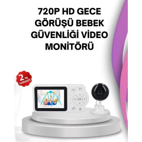 Resim Epilons Gece Görüşlü Bebek Kamerası Ninni ve Alarm Özellikli 