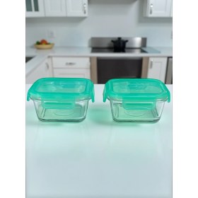 Resim Paşabahçe Kahvaltılık Saklama Kabı Silikon Vakumlu Kase Kilitli Cam Saklama Kabı 2 Adet 355CC 