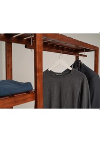 Resim Gjest Gerçek Maun Ağacı Açık Giysi Dolabı Maun Ağacı 