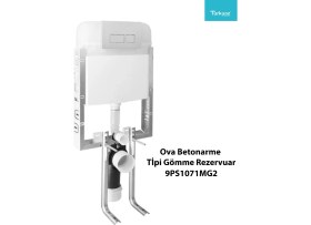 Resim Turkuaz Ova Gömme Rezervuar 3'lü Set Kumanda Paneli+Stop Valf 