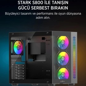 Resim James Donkey Stark S800 4X Argb 650W Gaming Boş Bilgisayar Kasası 