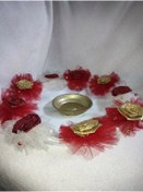 Resim Uslu Çeyiz Kına tepsisi, nişan, düğün, söz, çiçek süslemeli kına tepsisi 