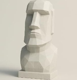 Resim HOUSETREND MODERN MİNİMALİST biblo moai figür Moai - Dünyanın En Büyük Heykelleri serisi- Moai - The Greatest Statues of the World series (8cm) 