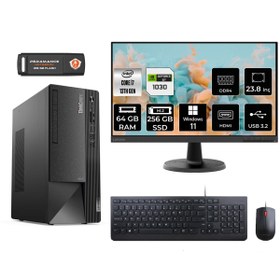 Resim LENOVO Neo 50T AE12JD0008TRS596 i7 13700 64GB RAM 256GB SSD GT1030 23.8" W11P MASAÜSTÜ BİLGİSAYAR 