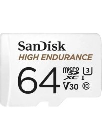 Resim Endurance Microsdxc Hafıza Kartı 64 GB + Adaptör (Camları ve Özel Güvenlik Kameraları Için, 100 Mb/s Okuma, Full Hd ve 4K Videolar Için V30) 
