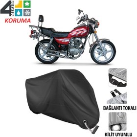 Resim Kuba Kb150-9 Motosiklet Brandası ( Kilit Uyumlu - Siyah 