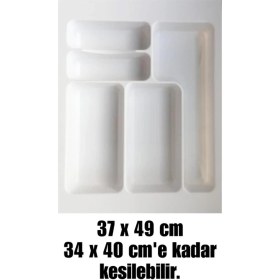 Resim ALMITAL 37x49 cm_BEYAZ ALMİTAL PLASTİK DESENLİ KAŞIKLIK 