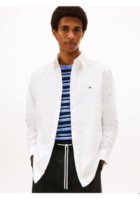 Resim Tommy Hilfiger Tjm Reg Oxford Shırt Ext Erkek Beyaz Uk Gömlek - Dm0dm22836 