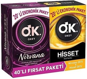 Resim Okey Nirvana 20'li + Hisset 20'li Prezervatif 