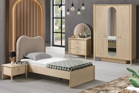 Resim Pusula Genç Odası 3 Kapılı Dolap 