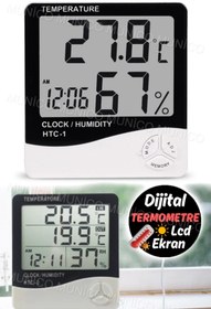 Resim Genel Markalar Oda Ev İşyeri Hastane Kablosuz Oda Hava Termometresi Ekranlı Nem Ölçer Dijital Higrometre Cihazı 