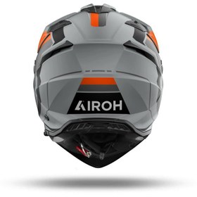 Resim Airoh Bandit Horn Motosiklet Kaskı Gri - Turuncu 
