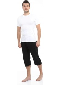 Resim Moda Erkek Pamuk Kapri Siyah Siyah 