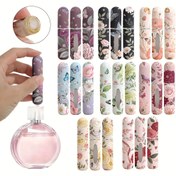 Resim 1 Adet Taşınabilir Seyahat Parfüm Atomizer Şişesi - Çiçek Desenli Kelebek Tasarımı, PVC İçermeyen, Yeniden Doldurulabilir, Kompakt ve Hafif, Esansiyel Yağlar & Losyonlar için Sevimli Sprey, Frekant Seyahate Uygun 