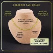 Resim OSMANLI DEĞERLİ TAŞ Sertifikalı Zebercet Doğal Taş Kolye - 3mm Yeşil 