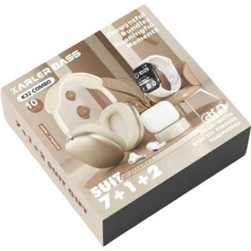 Resim Olinea Karler Bass K32 Kombo 7 Adet Kordon Akıllı Saat Kulaklık Kafa Üstü Kablosuz Kulaklık Set - 