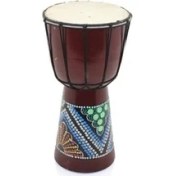 Resim Batikli Ahşap Darbuka 25 cm 