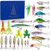 Resim 2023 Balık Avı Advent Takvimi Noel Geri Sayımı, 24 Günlük Balık Yemi Noel Takvimi, Balık Tutkunları, Eş, Arkadaş İçin Hediyeler, Teşekkürler B 