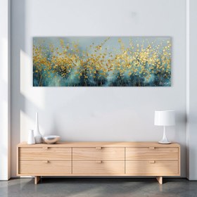 Resim Altın Ve Mavi - 140x50 