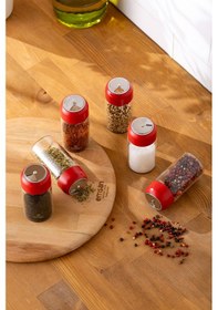 Resim Emsan Simple 6 Parça Baharatlık Kırmızı 