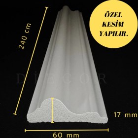 Resim Diecor Dekoratif Boyanabilir 1 Adet 6 cm Eğimli Polistren Duvar Çıtası 