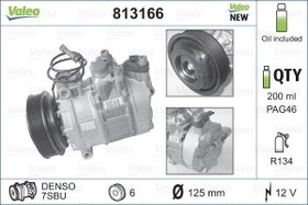 Resim VALEO 813166 | Kompresor Audi A4 / A6 / A8 Skoda 