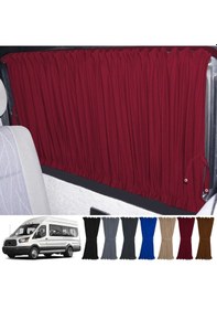 Resim Pandami Ford Transit T18 7.nesil 2014-2023 Uyumlu Bordo Raylı Oto Perde Takımı 